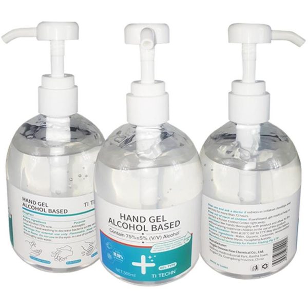 TI Techn 500ml Clear Hand Gel Alcohol Based Sanitiser - Image 2